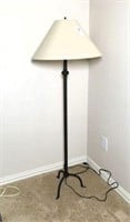 Metal Stick Floor Lamp with Linen Shade