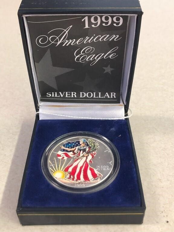 JD- 1999 American Silver Eagle Enhanced