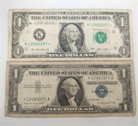 Two $1 Star Notes, 2013 & 1957 A