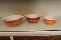 pyrex 3 pc bowl set