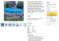 R649  Pool Solar Cover Round 24ft Blue