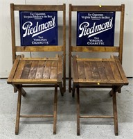 2 Piedmont Cigarette Folding Chairs Advertising