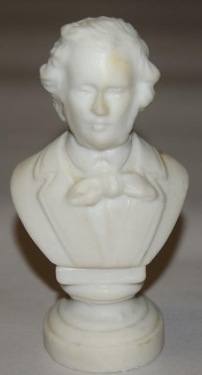 Vtg Felix Mendelssohn White Ceramic Bust Figure