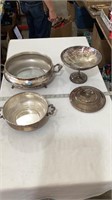 Silver plated dishes