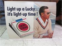 VINTAGE LUCKY STRIKE CARDBOARD ADVERTISEMENT