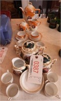 8pc Bavarian tea set, 3pc Victoria Austrian