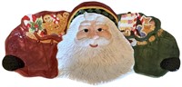 Santa Ceramic Divided Serving Dish