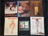 5 1962 Playboy Magazines & Playmate Calendar