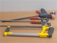 Clamps and saw
