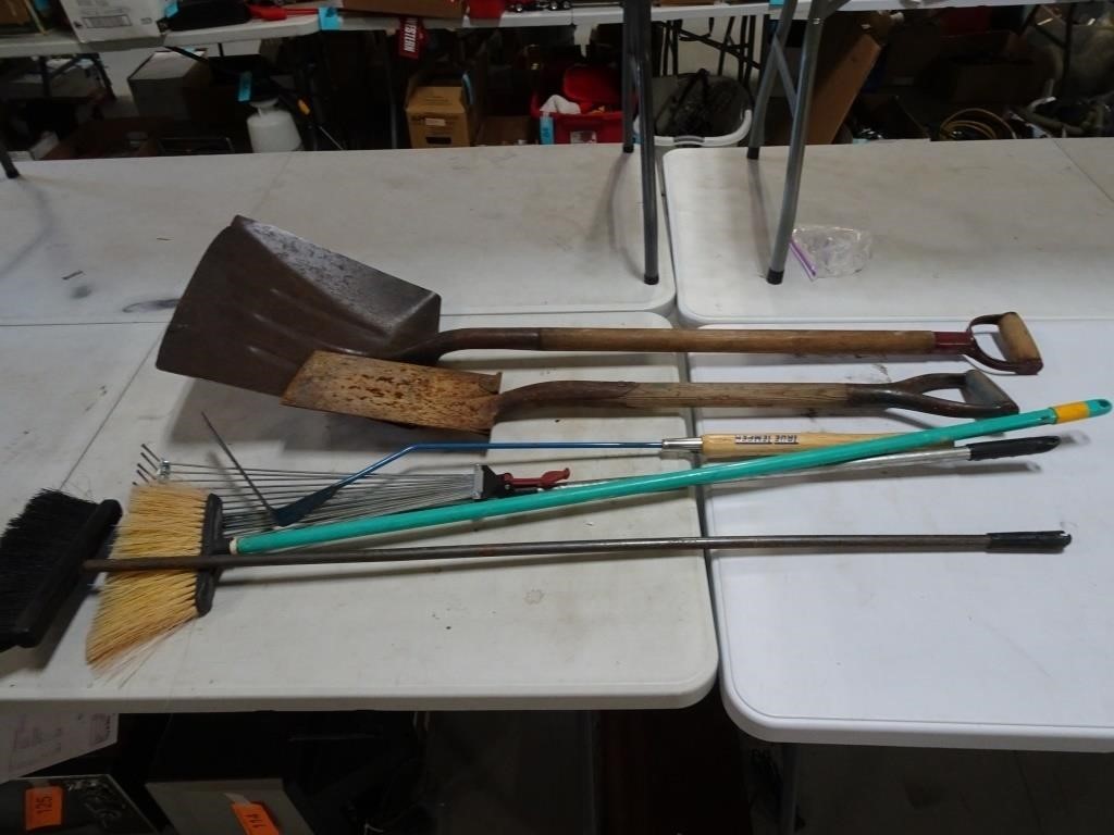 Lot of Misc. Yard Tools & Brooms