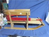 wooden sled .