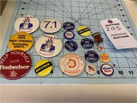 Lot of Pins and Buttons