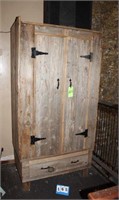 Wood 2-Door Cabinet, Approx. 40"W x 24"D x 80"H