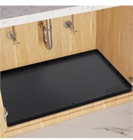 Under sink water proof mat in black 31x22"