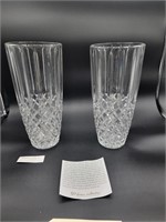 Lead Crystal Vases (2) NOS Home Interiors