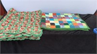 Small Patchwork Quilt and Crochet Blanket