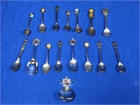 16 COLLECTOR SPOONS FROM AROUND THE WORLD