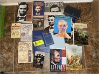 LARGE GROUP OF BOOKS, ABRAHAM LINCOLN, ETC.