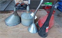 FUNNEL LOT - METAL FUNNELS AND MORE