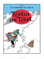 Tintin. Sérigraphie Tintin au Tibet