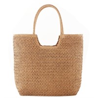 SM5  Vakind Straw Shoulder Tote, Hand-woven Bag