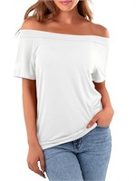 C811  Amoretu Women Loose Blouse, White 2XL