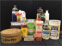 Vintage/Antique Product Bottles and Tins, some