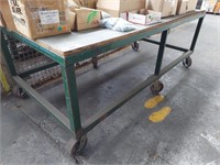 Steel Plate Topped Mobile Set Down Bench