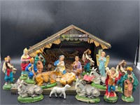 Vintage Italy nativity (flaws & some missing)