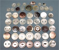 (50) Antique Mother-of-Pearl Buttons
