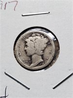 Full Date 1917 Mercury Dime