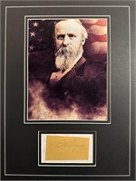 Rutherford B Hayes Custom Matted Autograph Display