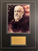 Benjamin Harrison Custom Matted Autograph Display
