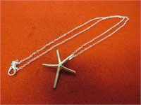NEW 18" STARFISH PEND NECKLACE STAMPED 925