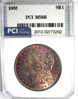 1882 Morgan MS66 LISTS $1350