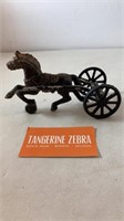 Cast Iron Horse with Carriage
