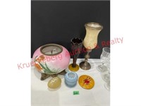 Custard Egg, Lamp Base, Candle Sticks