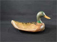 Superior Antique English Cork Mallard Duck Decoy