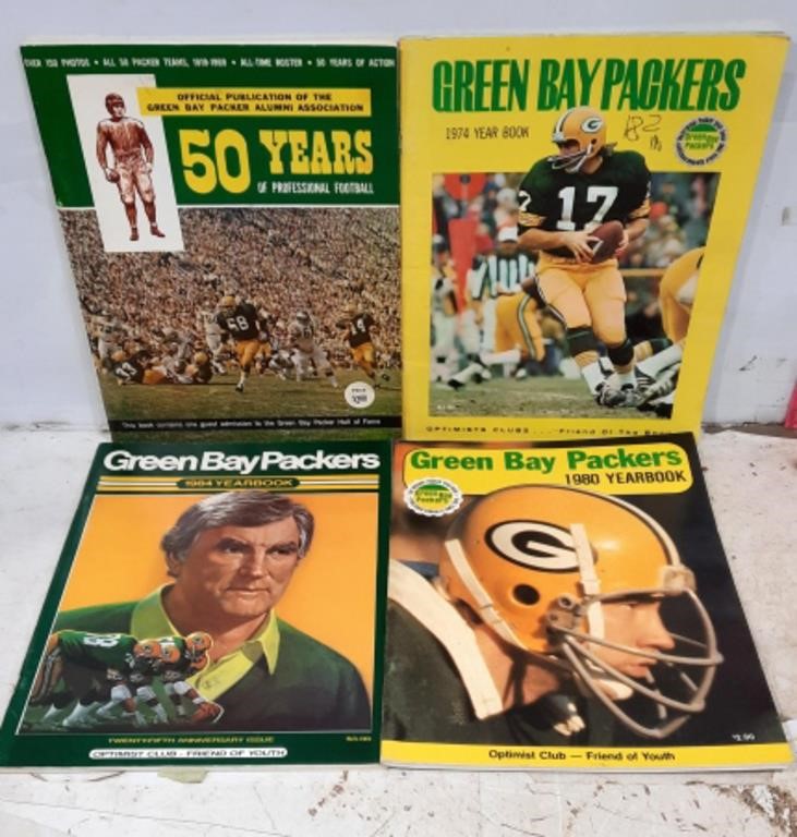 4 Old Green Bay Packers Yearbooks