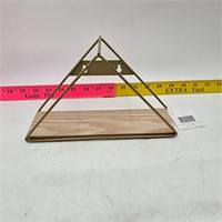 Pyramid Shape Gold Hanging Shelf