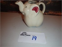 SMALL AMERICAN BISQUE ELEPHANT PITCHER