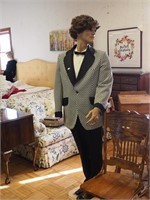 Male mannequin with clothing including vintage