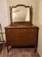 Wood Dresser w/ Tilting Mirror