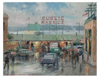 Pike Place Market, Seattle by Thomas Kinkade