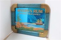 MYERS RUM MIRRORED SIGN 16X20