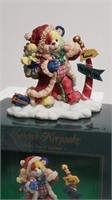 Patchy Bear Santa's Keepsake Hand Painted Figurine
