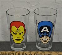 Marvel Comics drinking glasses