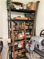 Metal Utility Shelf with Contents