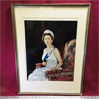 Framed Queen Elizabeth II Photo Print (Vintage)