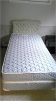 twin bed, frame, mattress & boxspring
